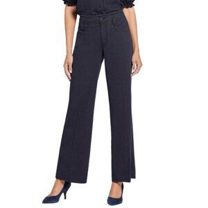 NYDJ Teresa Wide Leg Jeans High Rise Womens 16 Overdye Black NWT